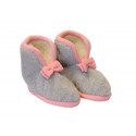 Pink slippers made of wool - Alpaca