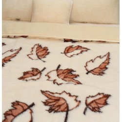 Merino wool blanket - Light Leaves